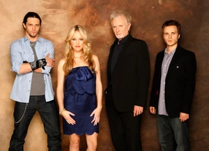 Luke with children Ethan, Lulu and Lucky