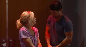 Nathan makes sure Maxie is ready to shoot