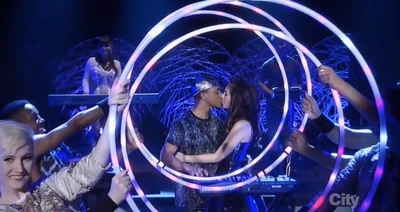 Molly and T.J. kiss after their performance (2014)