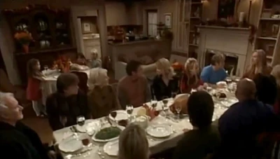 Thanksgiving hosted in the dining room of the Brownstone (2001)