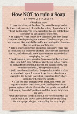 Douglas Marland's Rules for How Not to Ruin a Soap-2