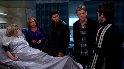 Michael with mom Carly, brother Morgan, grandma Bobbie and uncle Lucas
