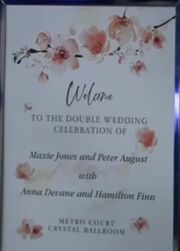 Double Wedding Sign