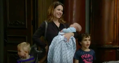 Aiden with his mother and brothers