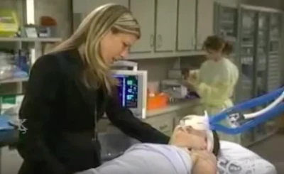 Michael with his mom before surgery