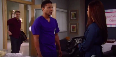 Michael walks in right after Felix asks Sabrina if she is carrying Michael's baby or Carlos'