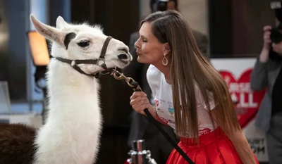 Lucy Coe brought a llama