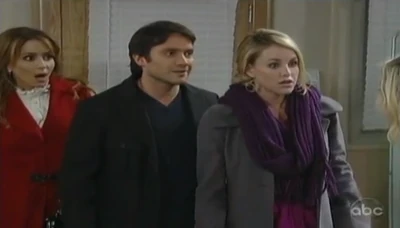 Dante and Lulu find out that Maxie is pregnant with their child on Christmas Eve (2012)