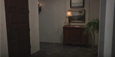 Empty hallway on the island