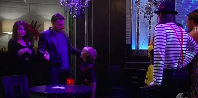 Jake with his parents and Franco on Halloween