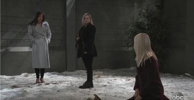 Cousins Nina and Britt, and in-law Maxie visit Nathan's grave (2021)