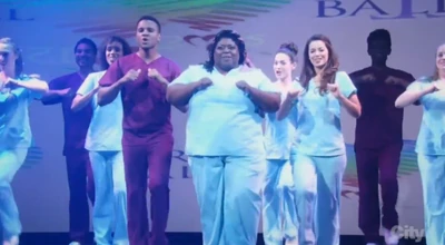 Felix, Epiphany, Sabrina and Elizabeth in the opening number