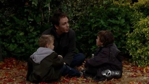 Lucky with sons Jake and Cameron