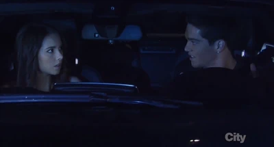 Molly in the car with Rafe