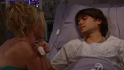 Lulu sitting at Dante's bedside (2011)
