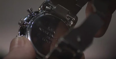 Sonny wears his dad Mike's engraved watch from his mom Adela (2020)