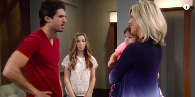 Avery with her brother, Morgan, stepmother, Carly and stepsister, Josslyn