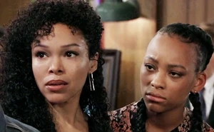 Portia and Trina at Taggert's wake (2020)