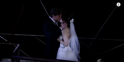 Kiss after they agree to go home together