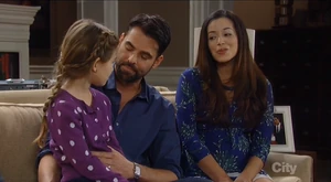Pregnant Sabrina, daddy Patrick and big sis, Emma