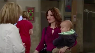 Aiden with his mom and Monica (He looks so much like Lucky)