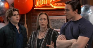 Laura, Cameron, and Spencer at Cam's farewell party (2023)