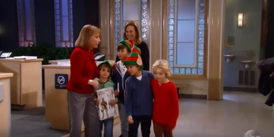 Aiden with Cameron, Jake, Danny and his grandma