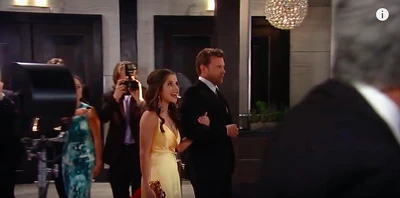 Sam and Jason arrive on the red carpet