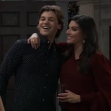 BLQ and her son Gio at the Q Christmas party (2024)