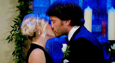 Kiss at Sonny and Carly's wedding (2015)