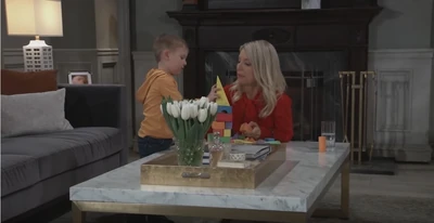 Grandmother and grandson play time (2021)