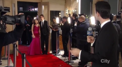 Sam and Silas arrive on the red carpet