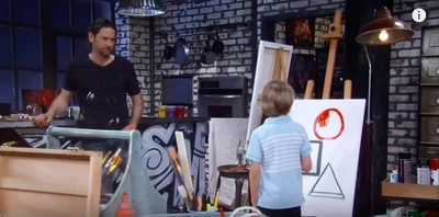 Jake at Franco's art studio after he ran away