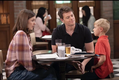 With son Wiley at Bobbie's (2024)