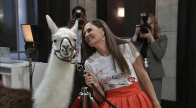 Lucy and Sebastian the llama