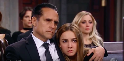 Kristina and Sonny at Morgan's funeral