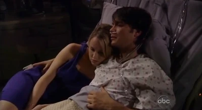 Dante and Lulu cuddle in the hospital (2010)