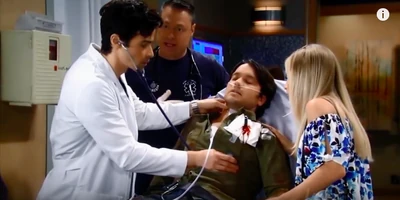 Lulu with an injured Dante (2016)