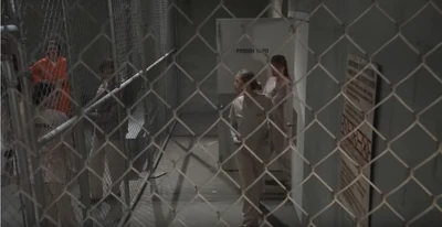 Alexis and Maggie spend time in the prison yard at Pentonville Penitentiary (2021)