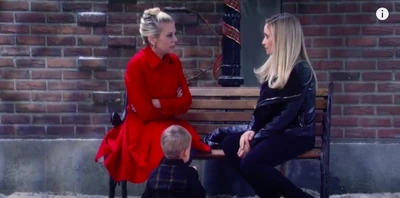 Rocco with his mom and auntie Maxie on Christmas