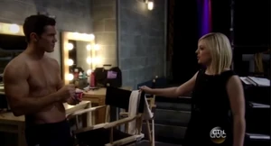 Nathan and Maxie bond backstage at the Nurses' Ball