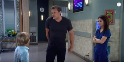 Jake with his parents--happy for his dad and Sam