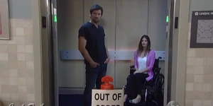 The elevator doors open