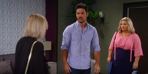 Nathan finally tells Maxie that he's the face of Ask Man Landers