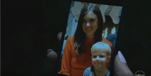 Cell phone image of aunt/mom Willow and son/nephew Wiley (2022)