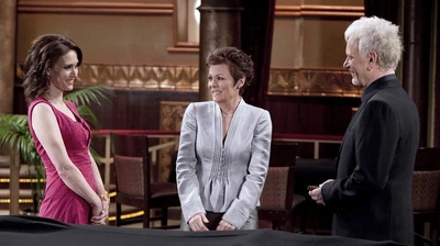 After the second renovation, former Owners Skye Chandler-Quartermaine, Tracy Quartermaine, and Luke at The Haunted Star