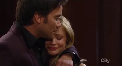 Lante hugging after they find out Rocco is theirs (2014)