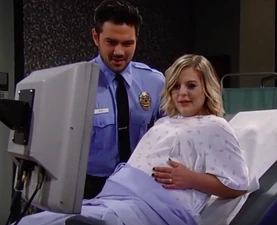 Nathan and Maxie during her pregnancy