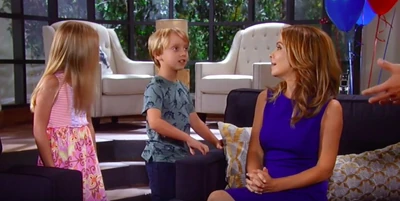 Rocco with Charlotte and his Nona on his birthday