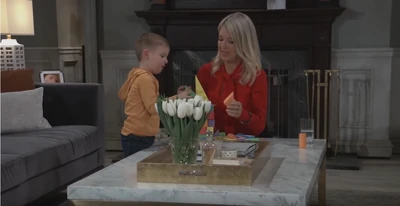 Grandmother and grandson play time (2021)